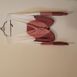 Fashion Nova Just A Little Twisted Sweater - Blush